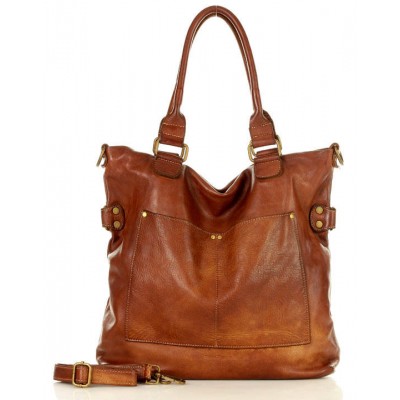 518. Groß Crossbody Tote Shopper Schwarz & Beige Leder mit reißverschluss
